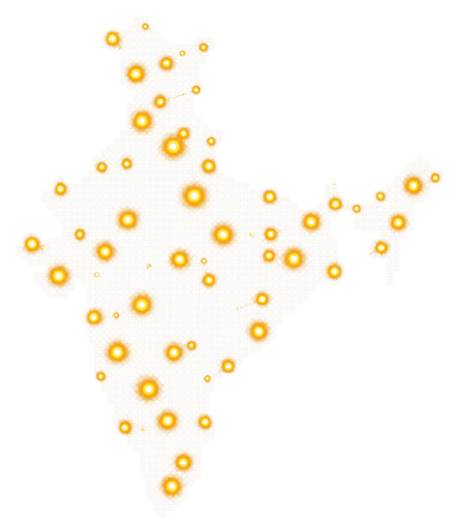 Map of India showing Edify school locations